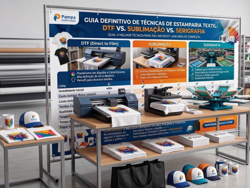 DTF vs Sublimação e Serigrafia: Qual a Melhor Técnica para Seu Negócio?