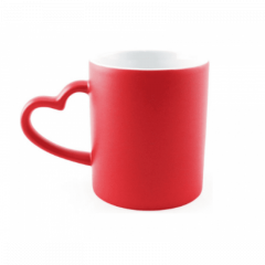 Caneca Mágica Vermelha - alça de coração (Fosca)