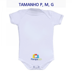 Body LISO Bebê Manga Curta Branco - para sublimação