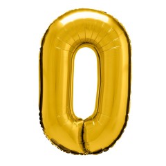 Balão números metalizado dourado 100cm - unidade