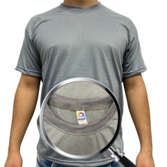 Camiseta Poliéster cinza escuro (chumbo) - Adulto