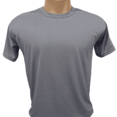 Camiseta Poliéster Cinza Claro - Nova Cor