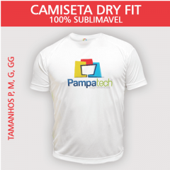 Camiseta Dry Fit Lisa - Tecido Branco