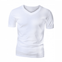 Camiseta Gola V Poliéster Branca - Adulto