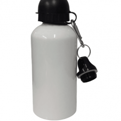 Squeeze Bolinha 500ml branco c/ mosquetão