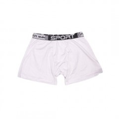 Cueca boxer branca com faixa preta ou vermelha