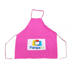 Avental Rosa - Bolso Branco