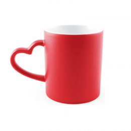 Caneca Mágica Vermelha - alça de coração (Fosca)