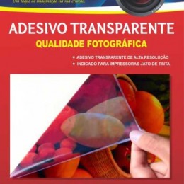 Papel Fotográfico Adesivo Transparente A4 150g c/ 10 folhas Off paper