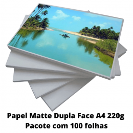 Papel Fotográfico MATTE Dupla Face A4 - 220g - 100 folhas