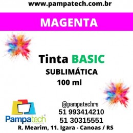 Tinta Sublimática 100ml Magenta BASIC - custo benefício