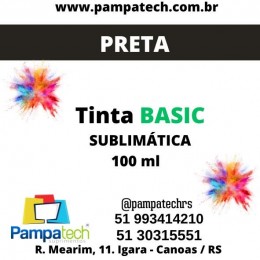 Tinta Sublimática 100ml Preta BASIC - custo benefício