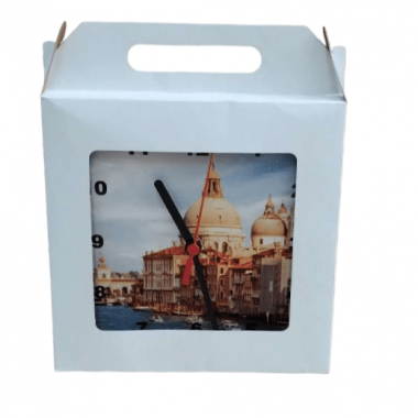 Embalagem caixinha relógio azulejo 20x20