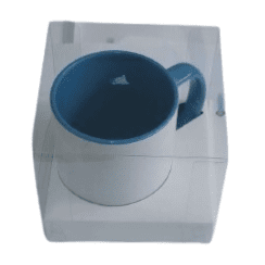 Caixinha Caneca Acetato com base papel branco