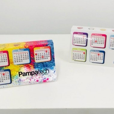 CALENDÁRIO DE MESA PORTA CANETA laminado pvc