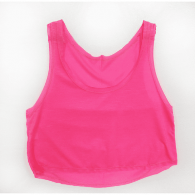 Cropped Rosa Fluorescente para Sublimação