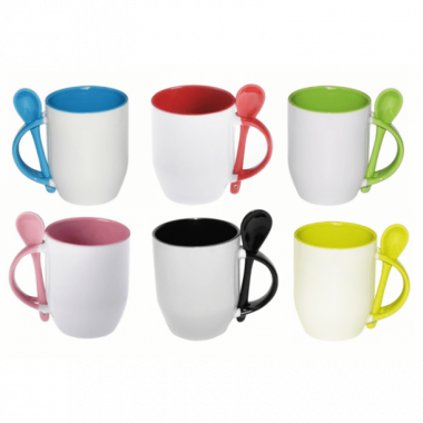 Caneca Com Colher para sublimação