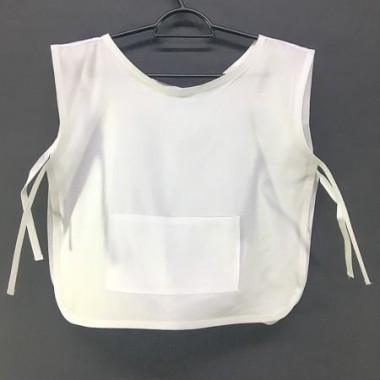 Avental escolar infantil - branco