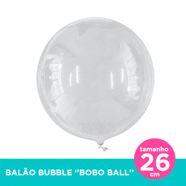 Balão Bubble Bobo Ball Transparente 11" 26cm