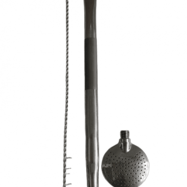 Bomba chimarrão inox jateada lisa com rosca