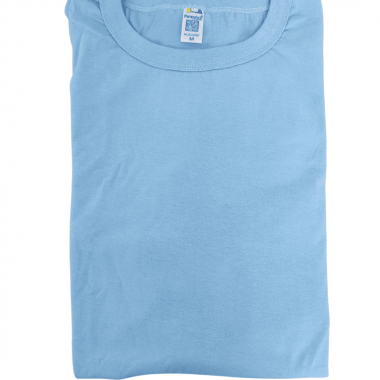 Camiseta Algodão Azul Celeste - Alta gramatura 100%