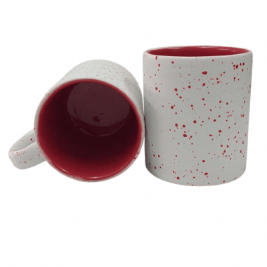 Caneca Cerâmica Splash Vermelha