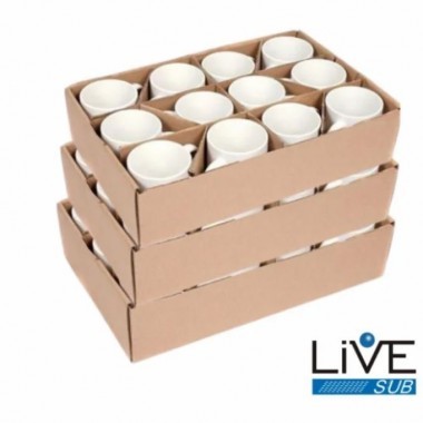Caneca Live Branca Resinada 325ml - Caixa com 36 unidades