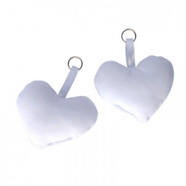 Chaveiro Almofada Coração branco