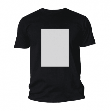 Camiseta Preta c/ tarja Branca - Adulto