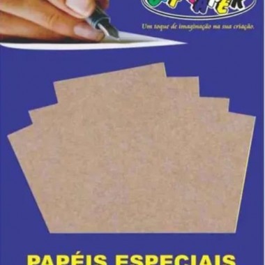 Papel Kraft Madeira A4 180g c/ 50 folhas Off Paper