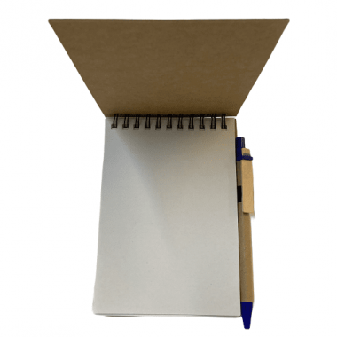 BLOCO 60 FOLHAS AZUL reciclado c/ caneta