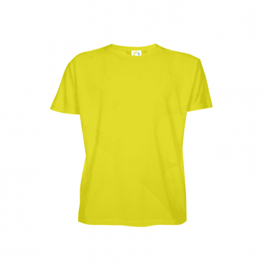 Baby look Poliéster Amarela - Adulto - Manga curta