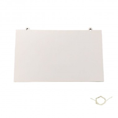 Placa Retangular com Sisal em MDF (15x25cm)