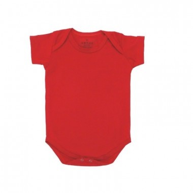 Body LISO Manga Curta - VERMELHO - TAMANHOS 1 / 2 / 3