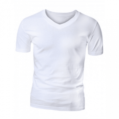 Camiseta Gola V Poliéster Branca - Adulto