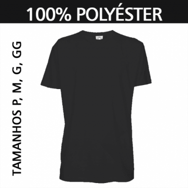 Camiseta Preta para Sublimação - Adulta Manga Curta Premium