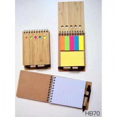 BLOCO BAMBO c/ mini caneta 60 FOLHAS