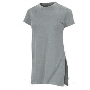 CAMISETA LONGLINE swag CINZA MESCLA - feminina