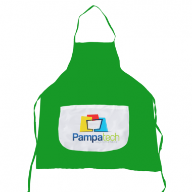 Avental Verde - Bolso Branco