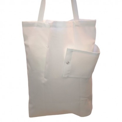 Avental adulto ROSA com 2 (dois) bolsos brancos