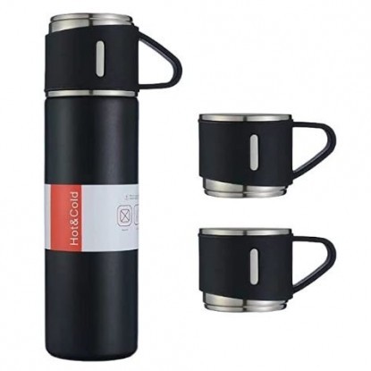 Garrafa Térmica 500ml com canecas inox