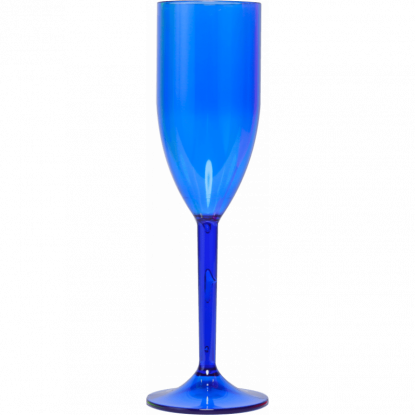 Taça espumante / champanhe acrílico - transfer laser 215ml
