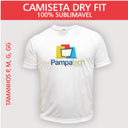 Camiseta Dry Fit Lisa - Tecido Branco