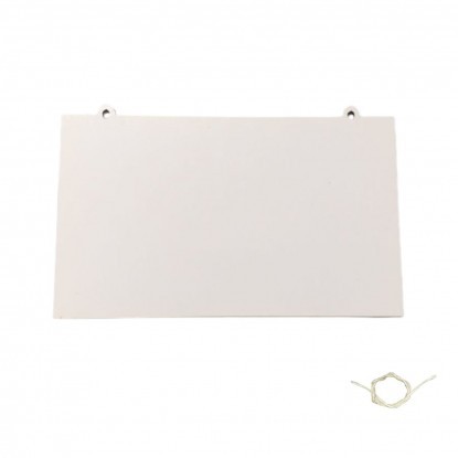 Placa Retangular com Sisal em MDF (15x25cm)