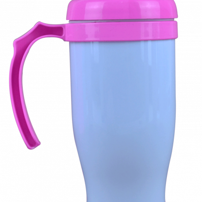 CANECA TÉRMICA POLÍMERO SUBLIMAÇÃO 490ML ALÇA E TAMPA