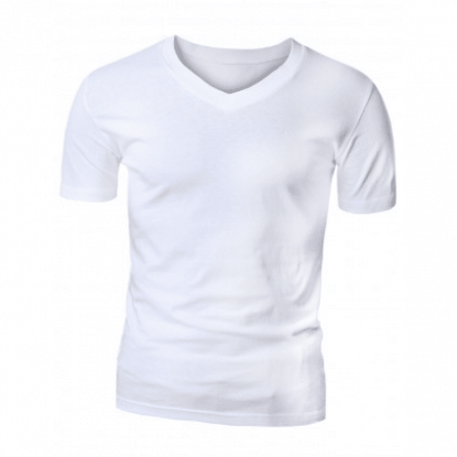 Camiseta Gola V Poliéster Branca - Adulto