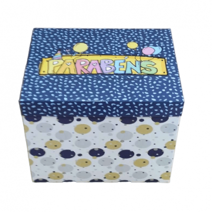 Caixinha p/ caneca e doces modelo Cenário