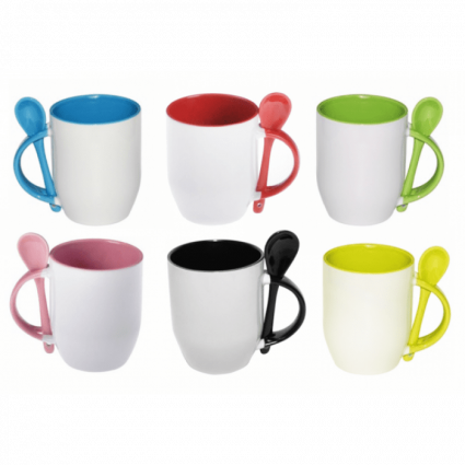 Caneca Com Colher para sublimação