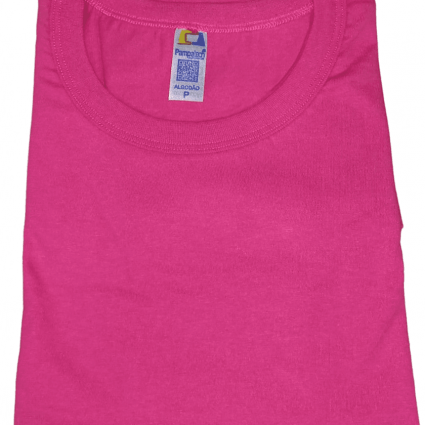 Camiseta Algodão Rosa Pink - Alta gramatura 100%