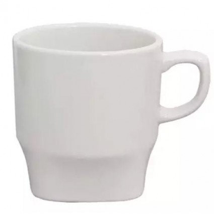 Caneca Branca Perla Base Curva 240ml